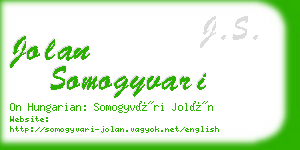 jolan somogyvari business card